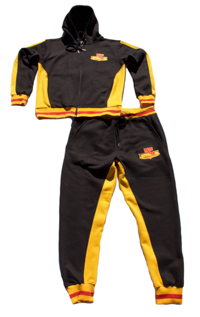 Black and gold on sale sweatsuit